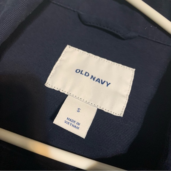 Old Navy Cargo Utility Navy Blue with Zip, Button & Drawstring Jacket. Size S - Picture 7 of 14